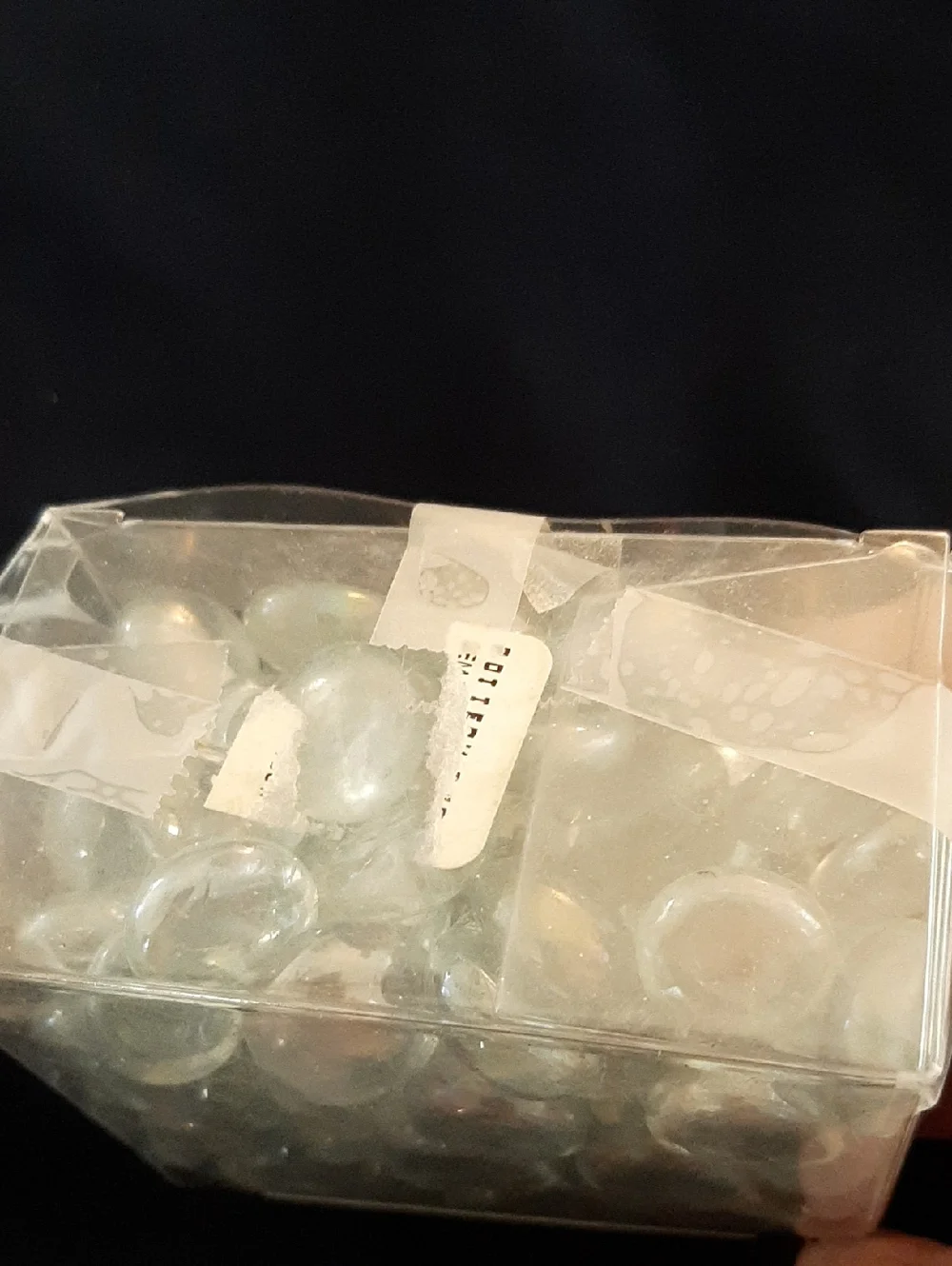 Pottery Barn Clear Iridescent Glass Gem Marbles